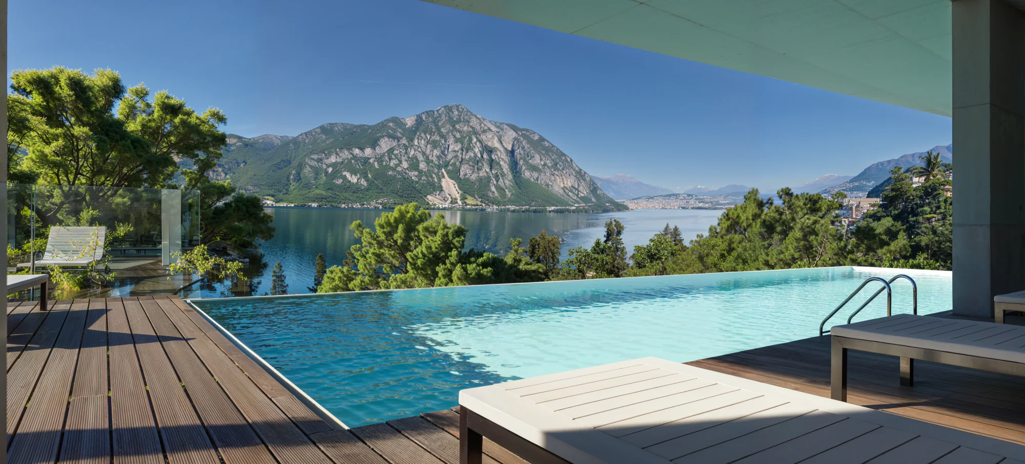 Aerial view of the Villa Boffa rooftop pool